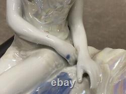 Vintage Porcelain Figurine Lady with Shell, Germany, 1980's