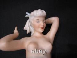 Vintage Porcelain Figurine Nude Girl Lady Woman Germany Old Figure Height 22 cm
