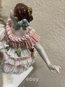 Vintage Porcelain /Volkstedt /Dresden Lace-Ballerina Fanny Elssler