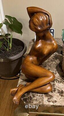 Vintage RS Raumschmuck Wood Nude Lady Figurine #1282 15 W. Germany MINT