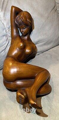 Vintage RS Raumschmuck Wood Nude Lady Figurine #1282 15 W. Germany MINT