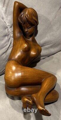 Vintage RS Raumschmuck Wood Nude Lady Figurine #1282 15 W. Germany MINT