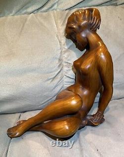 Vintage RS Raumschmuck Wood Nude Lady Figurine #1282 15 W. Germany MINT