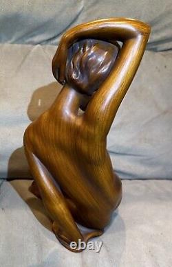 Vintage RS Raumschmuck Wood Nude Lady Figurine #1282 15 W. Germany MINT