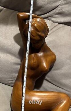 Vintage RS Raumschmuck Wood Nude Lady Figurine #1282 15 W. Germany MINT