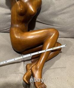 Vintage RS Raumschmuck Wood Nude Lady Figurine #1282 15 W. Germany MINT