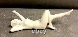 Vintage Rare Beautiful Porcelain/White Bisque Nude Woman Laying Made In Germany