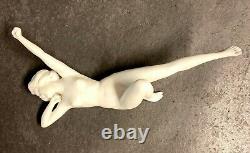 Vintage Rare Beautiful Porcelain/White Bisque Nude Woman Laying Made In Germany