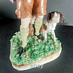 Vintage Rare Schierholz Porcelain Figure Of A Hunter With Dog