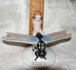 Vintage Rosenthal A. Caasmann Ground Fairy Riding on a Dragonfly Figurine