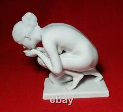 Vintage Rosenthal Erns Wenck Signed Nude Woman Drinking Figurine 752/1 Germany