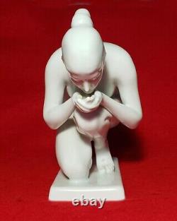 Vintage Rosenthal Erns Wenck Signed Nude Woman Drinking Figurine 752/1 Germany