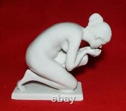 Vintage Rosenthal Erns Wenck Signed Nude Woman Drinking Figurine 752/1 Germany
