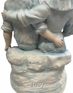 Vintage Rudolstadt Germany Porcelain Bisque Figurine Boy & Girl
