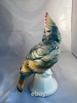 Vintage Schafer (Scheafer) and Vater Porcelain Multicolored Parrot