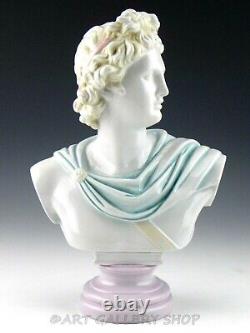 Vintage Scheibe Alsbach Germany #854 Figurine Bust APOLLO GREEK GOD OF THE SUN