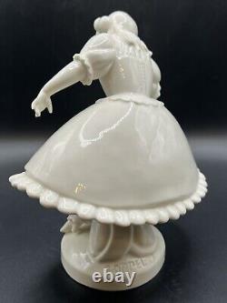 Vintage Schwarzburger Germany Girl Porcelain Figurine Signed by G. Opell MINT