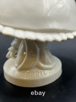 Vintage Schwarzburger Germany Girl Porcelain Figurine Signed by G. Opell MINT