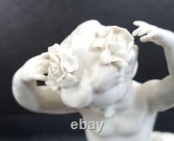 Vintage Set 4 Muller Volkstedt White Porcelain Four Season Cherub Figurines 8