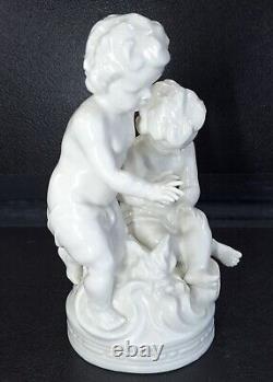 Vintage Set 4 Muller Volkstedt White Porcelain Four Season Cherub Figurines 8