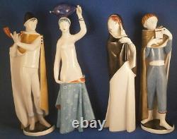Vintage Set Four Seasons Nymphenburg Porcelain Figure Figurine Porzellan Figur