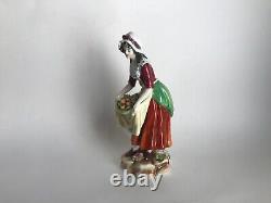 Vintage Sitzendorf Germany Porcelain Figurine Lady withApple