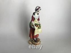 Vintage Sitzendorf Germany Porcelain Figurine Lady withApple
