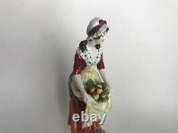 Vintage Sitzendorf Germany Porcelain Figurine Lady withApple