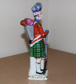 Vintage Sitzendorf Porcelain Figurine Soldier Guard 11th Highlander 1806 9 tall