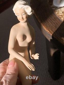 Vintage UNTERWEISSBACH Figurine (right)Nude Woman Porcelain Germany Marked 9288