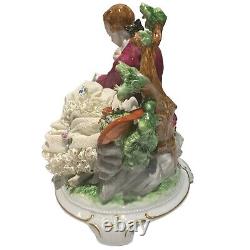 Vintage Unterweissbach Courting Couples Porcelain Figurine #8289B with Dresden L