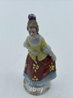 Vintage Victorian Porcelain Figurine Made In Germany With A Blue H On Bottom