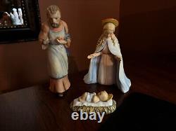 Vintage W. Goebel Nativity 3pcs Painted Porcelain Figurines Made in W. Germany