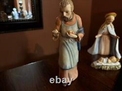 Vintage W. Goebel Nativity 3pcs Painted Porcelain Figurines Made in W. Germany