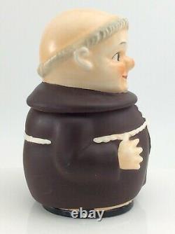 Vintage W Goebel West Germany Tabacco Jar Humidor Friar Tuck Monk 6.5in K194