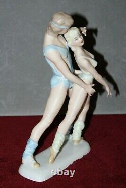 Vintage Wallendorf Figurine Modern Ballet Dancers Porcelain Germany Marked 1764