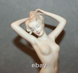 Vintage Wallendorf Figurine Nude Woman Porcelain Germany Marked 1764