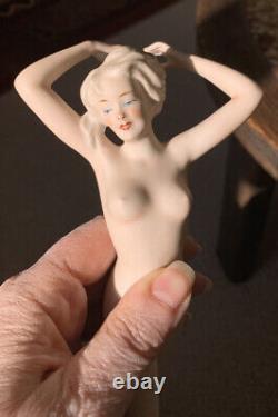 Vintage Wallendorf Figurine Nude Woman Porcelain Germany Marked 1764/1539