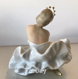 Vintage Wallendorf Porcelain Ballerina White Tutu EXCELLENT CONDITION