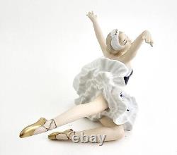 Vintage Wallendorf Porcelain Cobalt Ballerina Girl Figurine