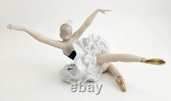 Vintage Wallendorf Porcelain Cobalt Ballerina Girl Figurine