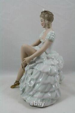 Vintage Wallendorf Porcelain Seated Ballerina Figurine, Made in Germany