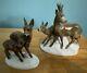 Vintage West German Porcelain Deer Figurals Lovely 2 Pc Family