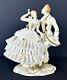 Vintage Wilhelm Rittirsch Dresden Lace Figurine Victorian Dancing Couple 7.5h