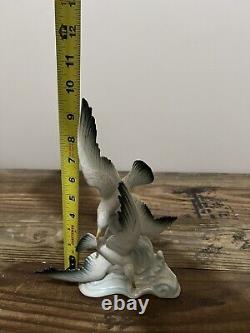 Vintage Wilhelm Rittirsch WR Dresden Germany Porcelain Flying Seagulls Figurine