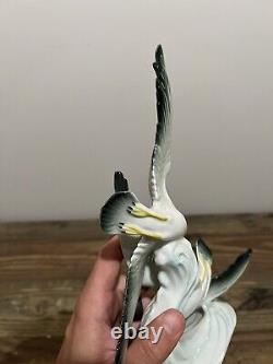 Vintage Wilhelm Rittirsch WR Dresden Germany Porcelain Flying Seagulls Figurine