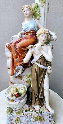 Vintage porcelain biscuit figurine KALK. GERMANY. Early 20th century