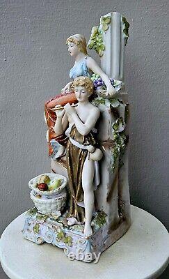 Vintage porcelain biscuit figurine KALK. GERMANY. Early 20th century