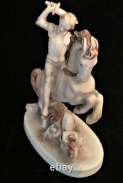 Vintage unusual St George & Dragon Hummel Figurine 55 TMK3