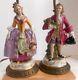 Volkstedt Germany Dresden Fine Porcelain Antique Figurines Working Lamps Lovely
